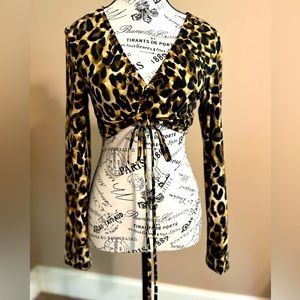 Cheetah print crop top